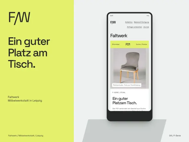 Website artwork for Faltwerk