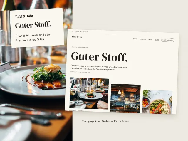 Website artwork for Tafel & Takt