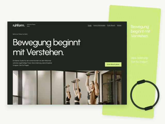 Website artwork for Ruhform