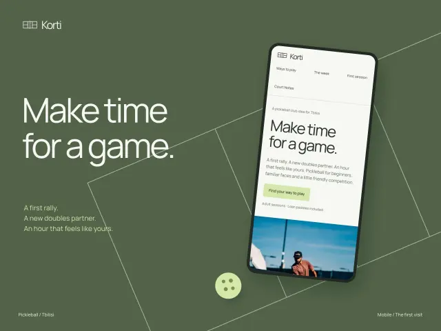 Website artwork for Korti